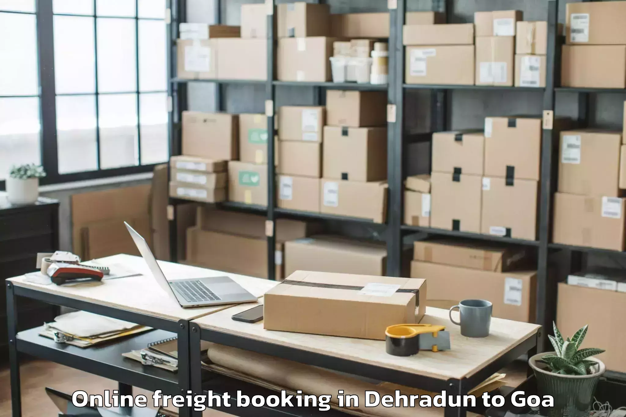 Affordable Dehradun to Colovale Online Freight Booking